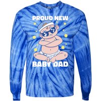 Proud New Dad For Father's Day Gift Tie-Dye Long Sleeve Shirt