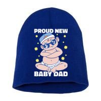 Proud New Dad For Father's Day Gift Short Acrylic Beanie