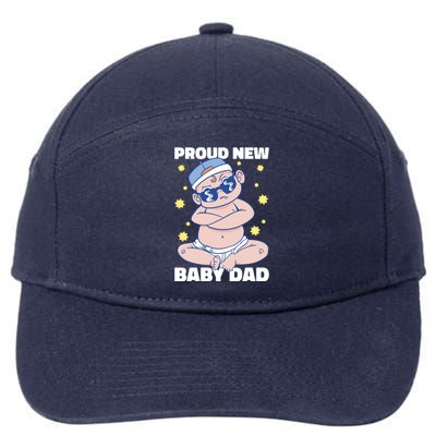 Proud New Dad For Father's Day Gift 7-Panel Snapback Hat