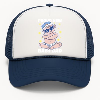 Proud New Dad For Father's Day Gift Trucker Hat