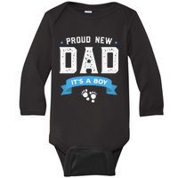 Proud New Dad Its A Cute Father's Day Gift Baby Baby Long Sleeve Bodysuit