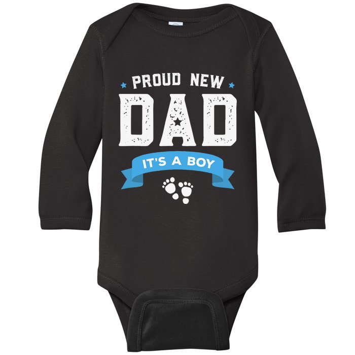 Proud New Dad Its A Cute Father's Day Gift Baby Baby Long Sleeve Bodysuit