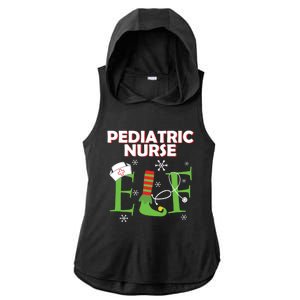 Pediatric Nurse Elf Christmas Matching Group Costume Gift Ladies PosiCharge Tri-Blend Wicking Draft Hoodie Tank