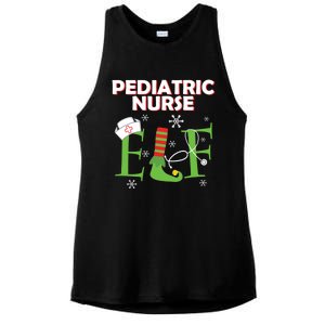 Pediatric Nurse Elf Christmas Matching Group Costume Gift Ladies PosiCharge Tri-Blend Wicking Tank