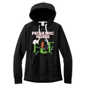 Pediatric Nurse Elf Christmas Matching Group Costume Gift Women's Fleece Hoodie