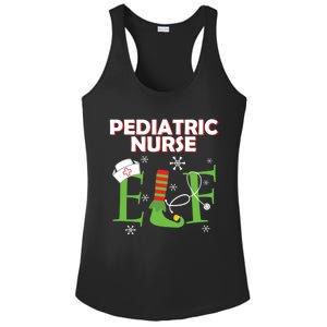 Pediatric Nurse Elf Christmas Matching Group Costume Gift Ladies PosiCharge Competitor Racerback Tank