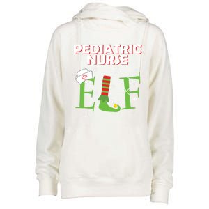 Pediatric Nurse Elf Christmas Matching Group Costume Gift Womens Funnel Neck Pullover Hood