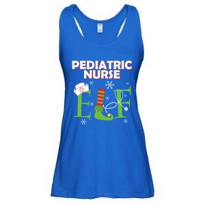 Pediatric Nurse Elf Christmas Matching Group Costume Gift Ladies Essential Flowy Tank