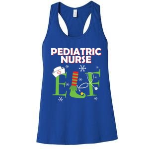 Pediatric Nurse Elf Christmas Matching Group Costume Gift Women's Racerback Tank