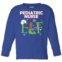 Pediatric Nurse Elf Christmas Matching Group Costume Gift Toddler Long Sleeve Shirt