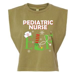 Pediatric Nurse Elf Christmas Matching Group Costume Gift Garment-Dyed Women's Muscle Tee