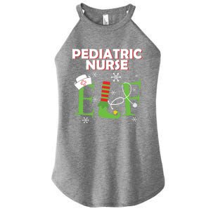 Pediatric Nurse Elf Christmas Matching Group Costume Gift Women's Perfect Tri Rocker Tank