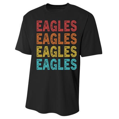 Personalized Name EAGLES I Love EAGLES Performance Sprint T-Shirt