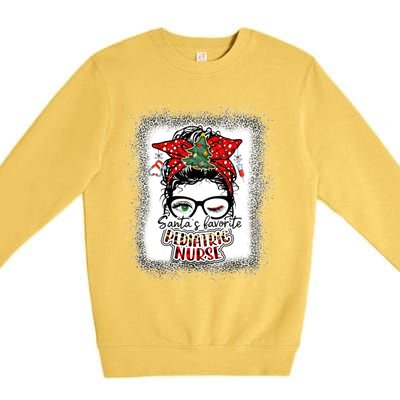 Pediatric Nurse Elf Pediatric Nurse SantaS Favorite Nurse Gift Premium Crewneck Sweatshirt