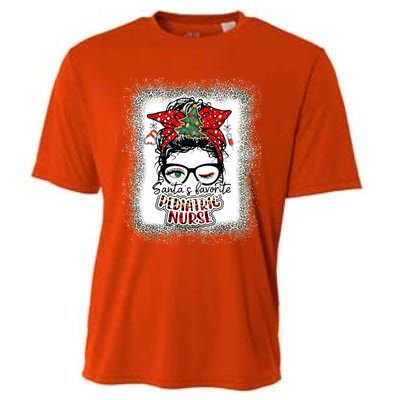 Pediatric Nurse Elf Pediatric Nurse SantaS Favorite Nurse Gift Cooling Performance Crew T-Shirt