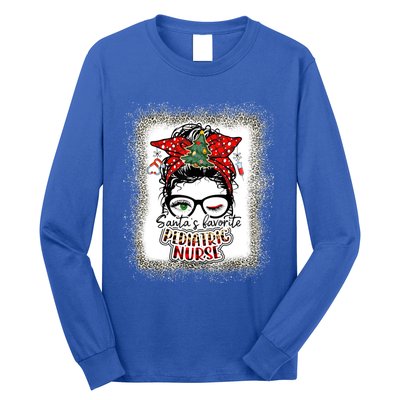 Pediatric Nurse Elf Pediatric Nurse SantaS Favorite Nurse Gift Long Sleeve Shirt