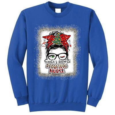 Pediatric Nurse Elf Pediatric Nurse SantaS Favorite Nurse Gift Sweatshirt