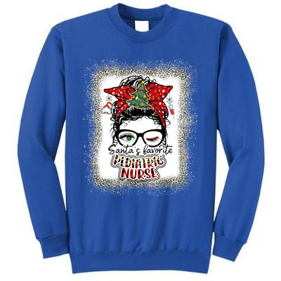 Pediatric Nurse Elf Pediatric Nurse SantaS Favorite Nurse Gift Tall Sweatshirt