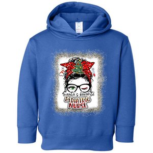 Pediatric Nurse Elf Pediatric Nurse SantaS Favorite Nurse Gift Toddler Hoodie