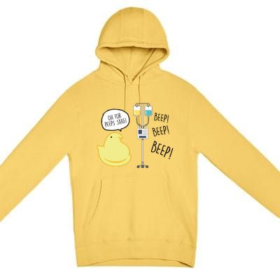 Peep Nursing Easter Premium Pullover Hoodie