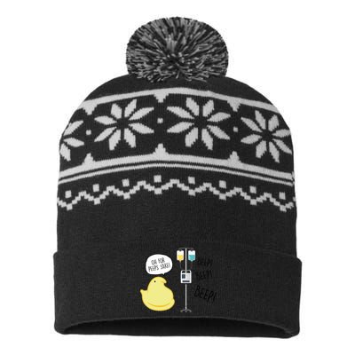 Peep Nursing Easter USA-Made Snowflake Beanie