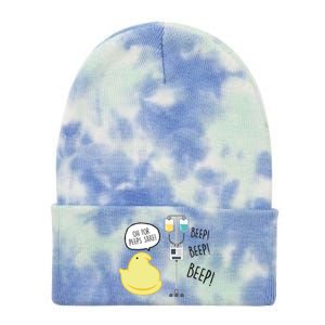 Peep Nursing Easter Tie Dye 12in Knit Beanie