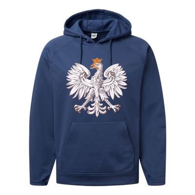 Poland National Eagle From The Coat Of Arms Funny Gift Performance Fleece Hoodie