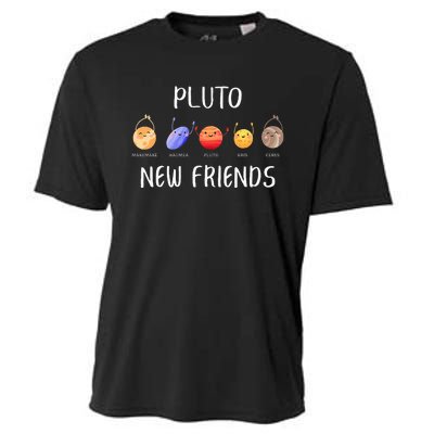 Pluto New Friends Dwarf Planets Funny Astronomy Science Cooling Performance Crew T-Shirt