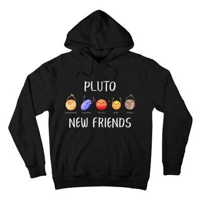 Pluto New Friends Dwarf Planets Funny Astronomy Science Hoodie