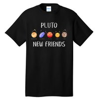 Pluto New Friends Dwarf Planets Funny Astronomy Science Tall T-Shirt