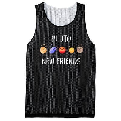 Pluto New Friends Dwarf Planets Funny Astronomy Science Mesh Reversible Basketball Jersey Tank