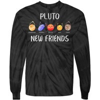 Pluto New Friends Dwarf Planets Funny Astronomy Science Tie-Dye Long Sleeve Shirt