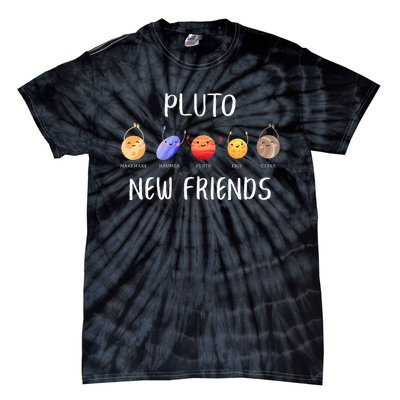 Pluto New Friends Dwarf Planets Funny Astronomy Science Tie-Dye T-Shirt