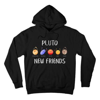 Pluto New Friends Dwarf Planets Funny Astronomy Science Tall Hoodie