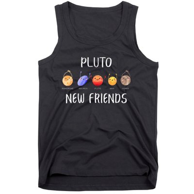 Pluto New Friends Dwarf Planets Funny Astronomy Science Tank Top