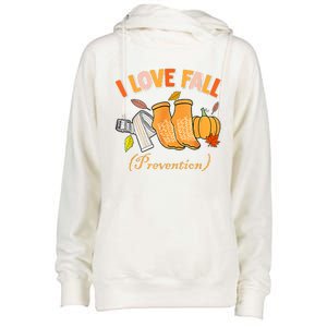 Pt Nurse Fall I Love Fall Prevention Fall Physical Therapy Womens Funnel Neck Pullover Hood