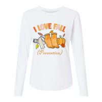 Pt Nurse Fall I Love Fall Prevention Fall Physical Therapy Womens Cotton Relaxed Long Sleeve T-Shirt