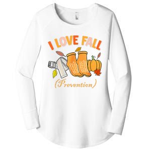 Pt Nurse Fall I Love Fall Prevention Fall Physical Therapy Women's Perfect Tri Tunic Long Sleeve Shirt