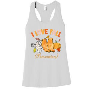 Pt Nurse Fall I Love Fall Prevention Fall Physical Therapy Women's Racerback Tank