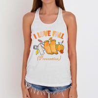 Pt Nurse Fall I Love Fall Prevention Fall Physical Therapy Women's Knotted Racerback Tank