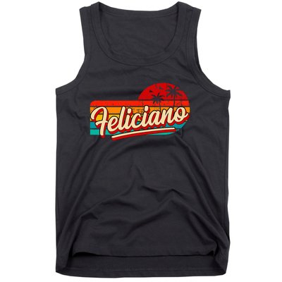 Personal Name Feliciano Retro Vintage First Name Feliciano Tank Top