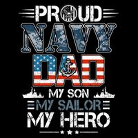 Proud Navy Father Dad My Son My Sailor My Hero Impact Tech Backpack