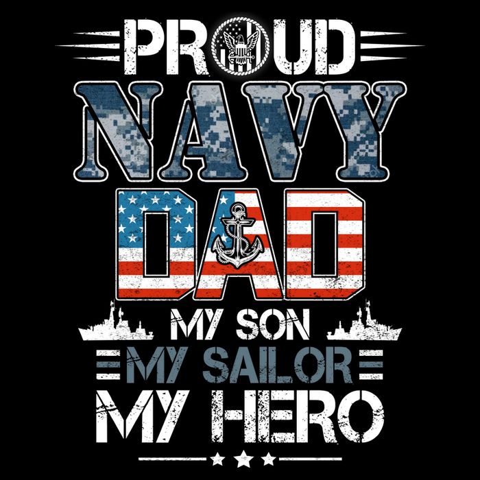 Proud Navy Father Dad My Son My Sailor My Hero Impact Tech Backpack