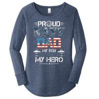 Proud Navy Father Dad My Son My Sailor My Hero Women's Perfect Tri Tunic Long Sleeve Shirt