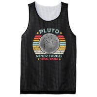 Pluto Never Forget Funny Space Vintage Retro Astronomy Mesh Reversible Basketball Jersey Tank