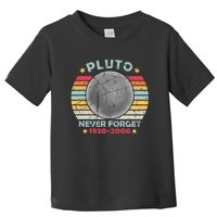 Pluto Never Forget Funny Space Vintage Retro Astronomy Toddler T-Shirt