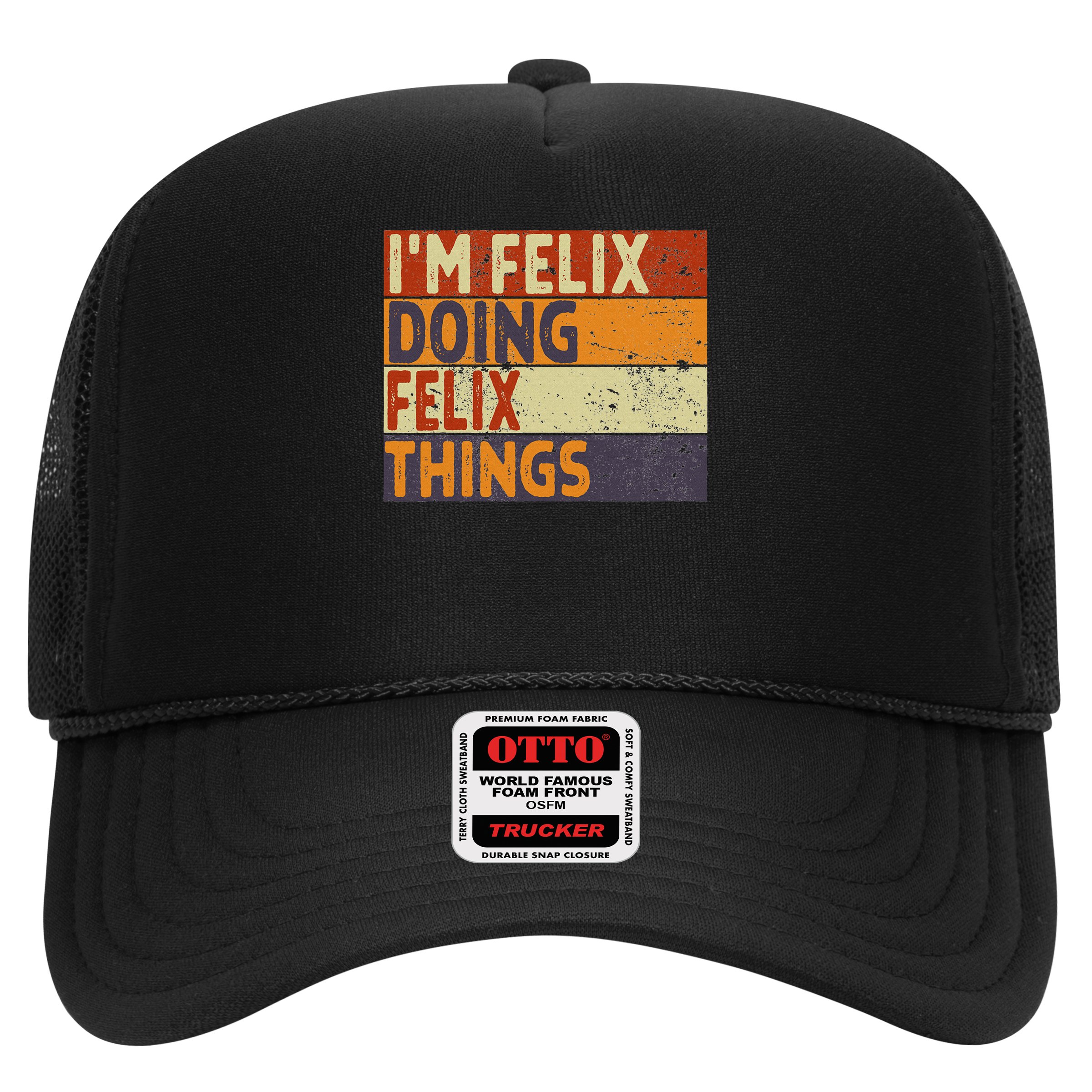 Personalized Name Fathers Day Outfit For Retro I'm Felix Doing Felix Things Funny Birthday Joke Hat