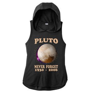 Pluto Never Forget 1930gift2006 Great Gift Ladies PosiCharge Tri-Blend Wicking Draft Hoodie Tank