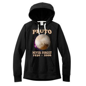 Pluto Never Forget 1930gift2006 Great Gift Women's Fleece Hoodie