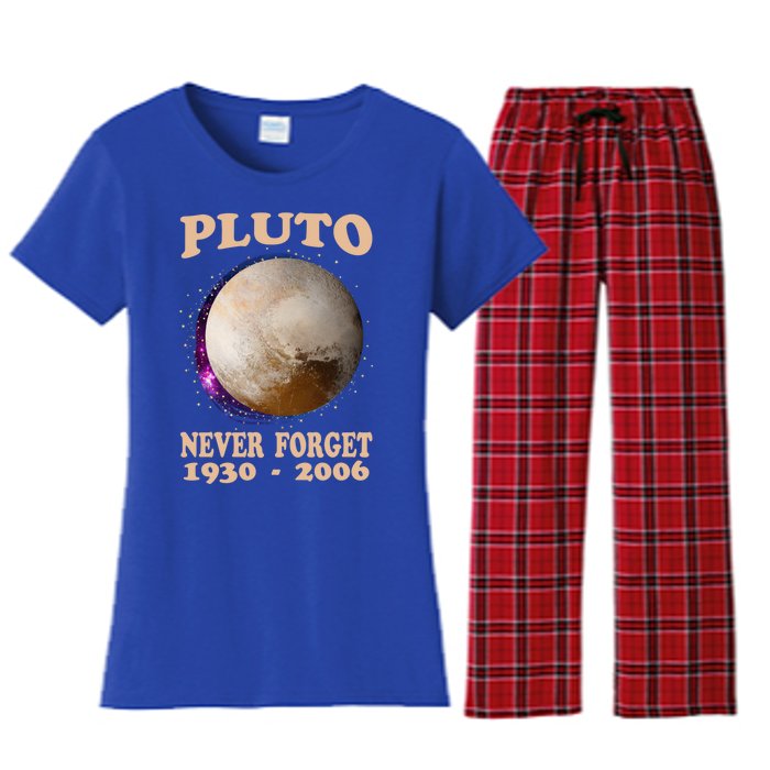 Pluto Never Forget 1930gift2006 Great Gift Women's Flannel Pajama Set